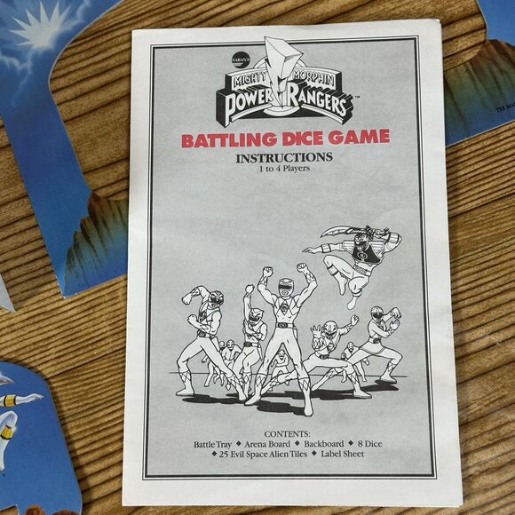 Vintage Power Rangers Battling Dice Game Rare Milton Bradley 1994‎ Complete - Picture 9 of 16